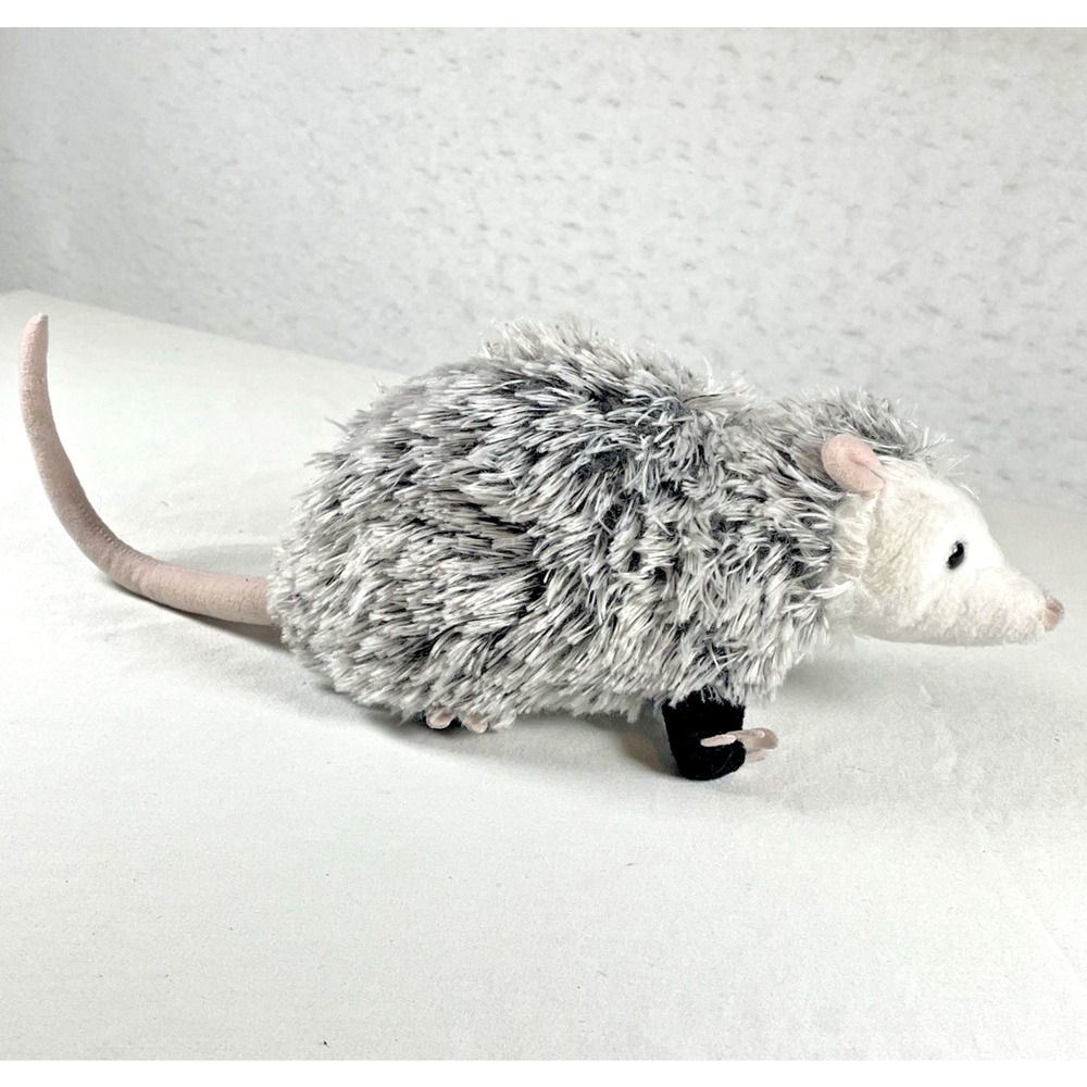 Douglas Realistic Possum Oliver Gray White Stuffed Animal Plush Toy 9” Opossum